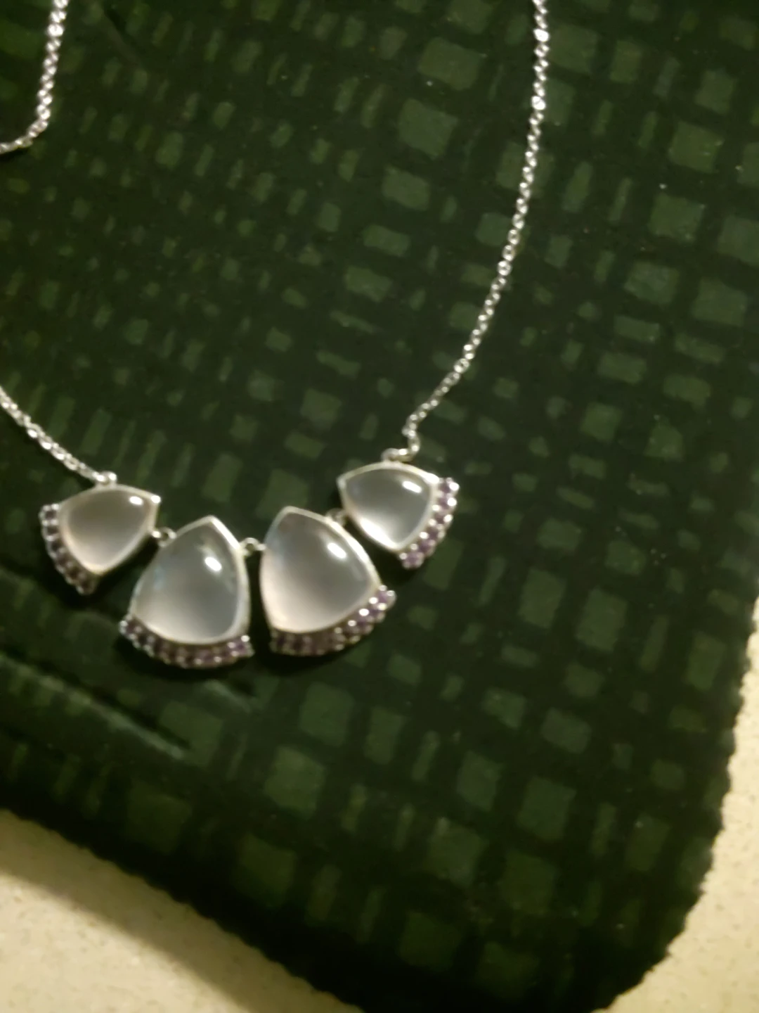 Silver 925Necklace Rose quartz pendant - photo 3