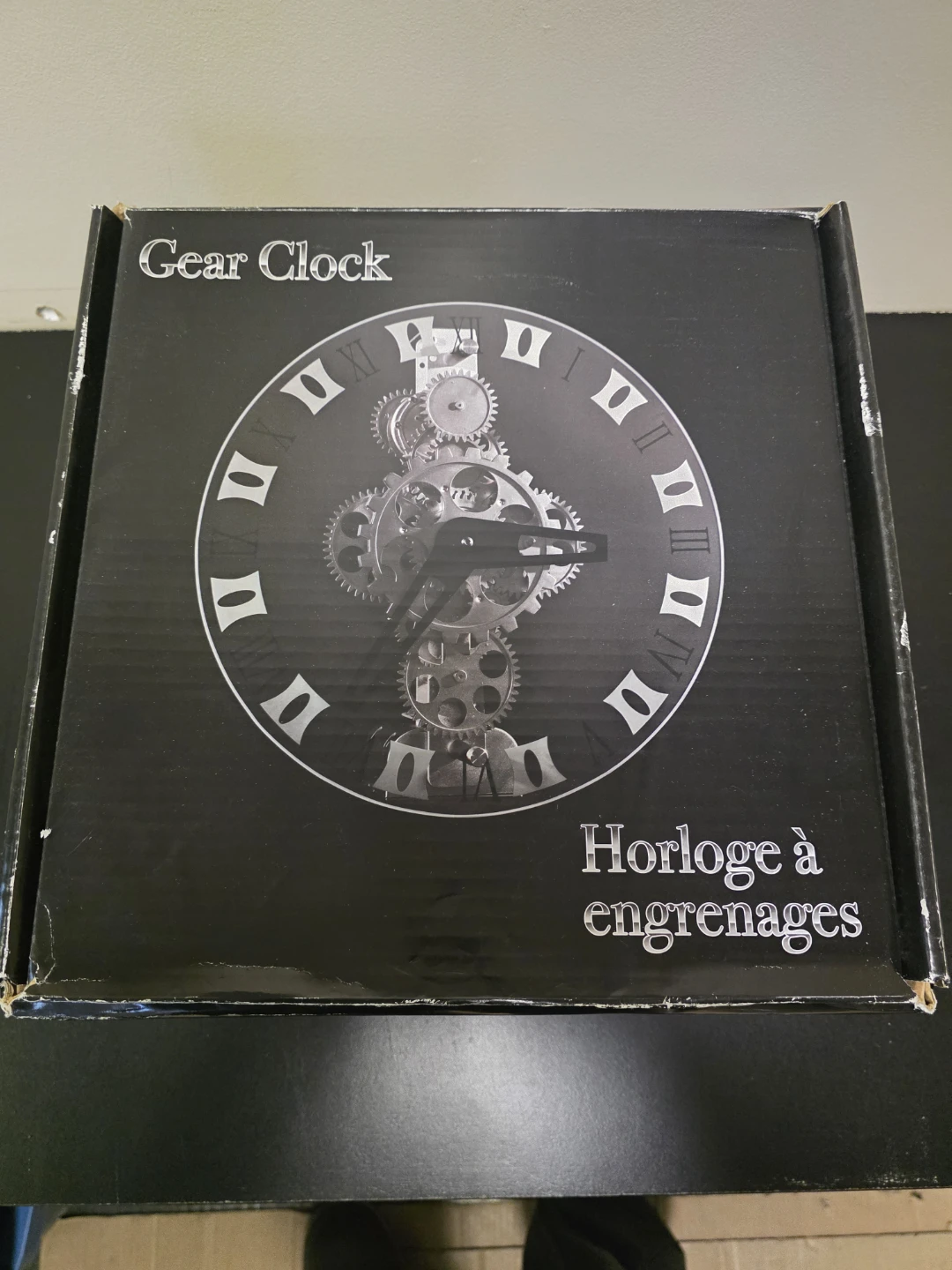 Gear Clock Wall Clock with Roman Numerals