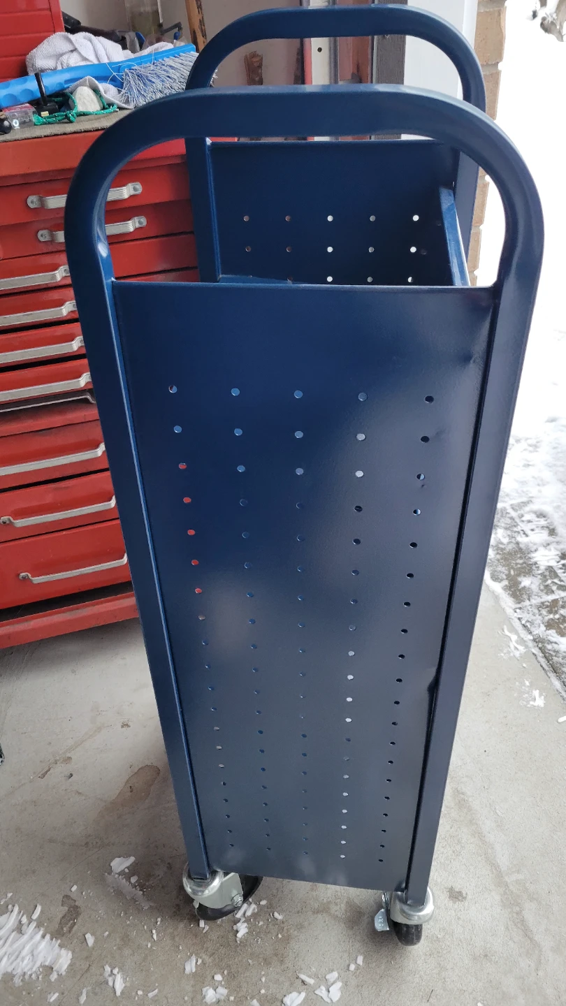 🏆Blue 3-Shelf book Cart with Wheels 🏆 - photo 3