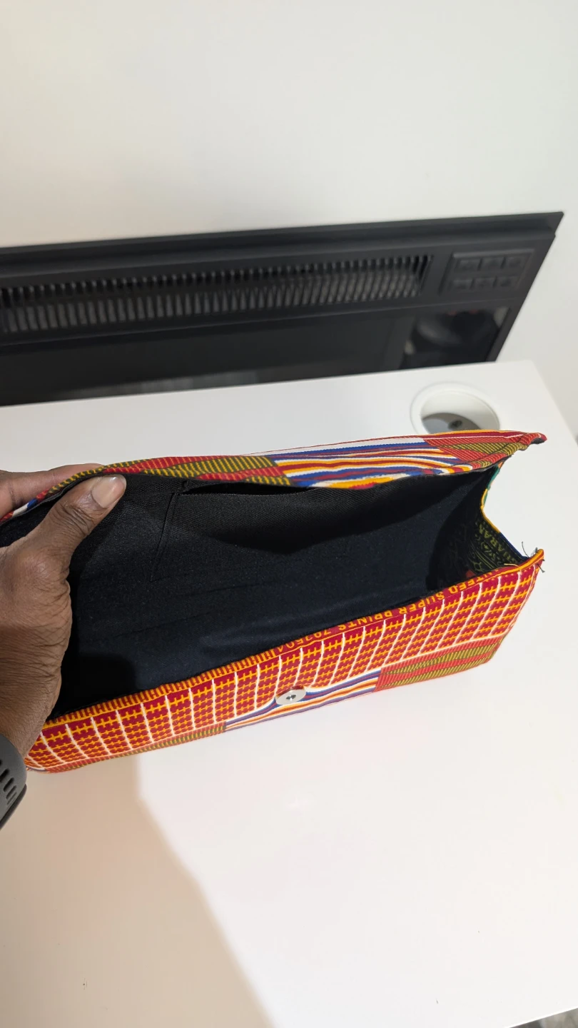 Clutch Bag with Kente Fabric - photo 3