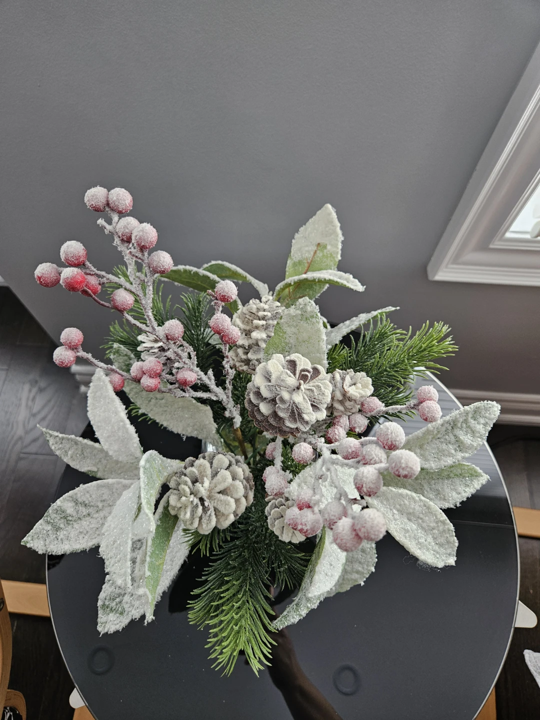 Artificial Flocked Winter Arrangement - photo 2