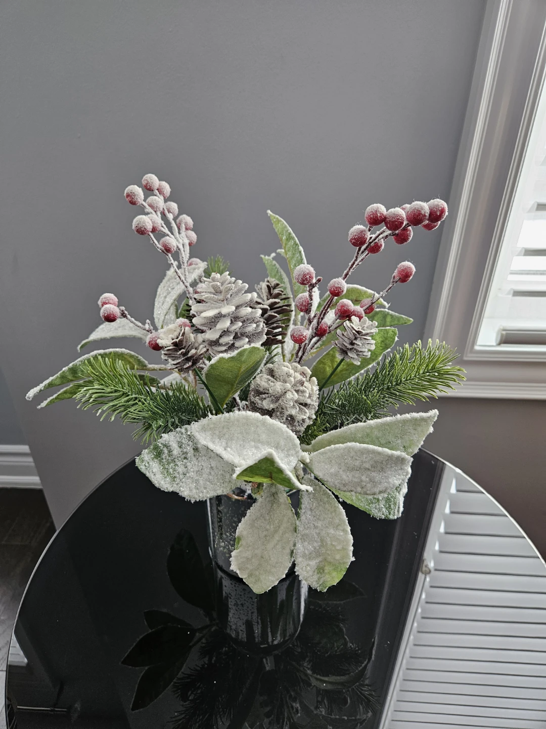 Artificial Flocked Winter Arrangement - photo 3