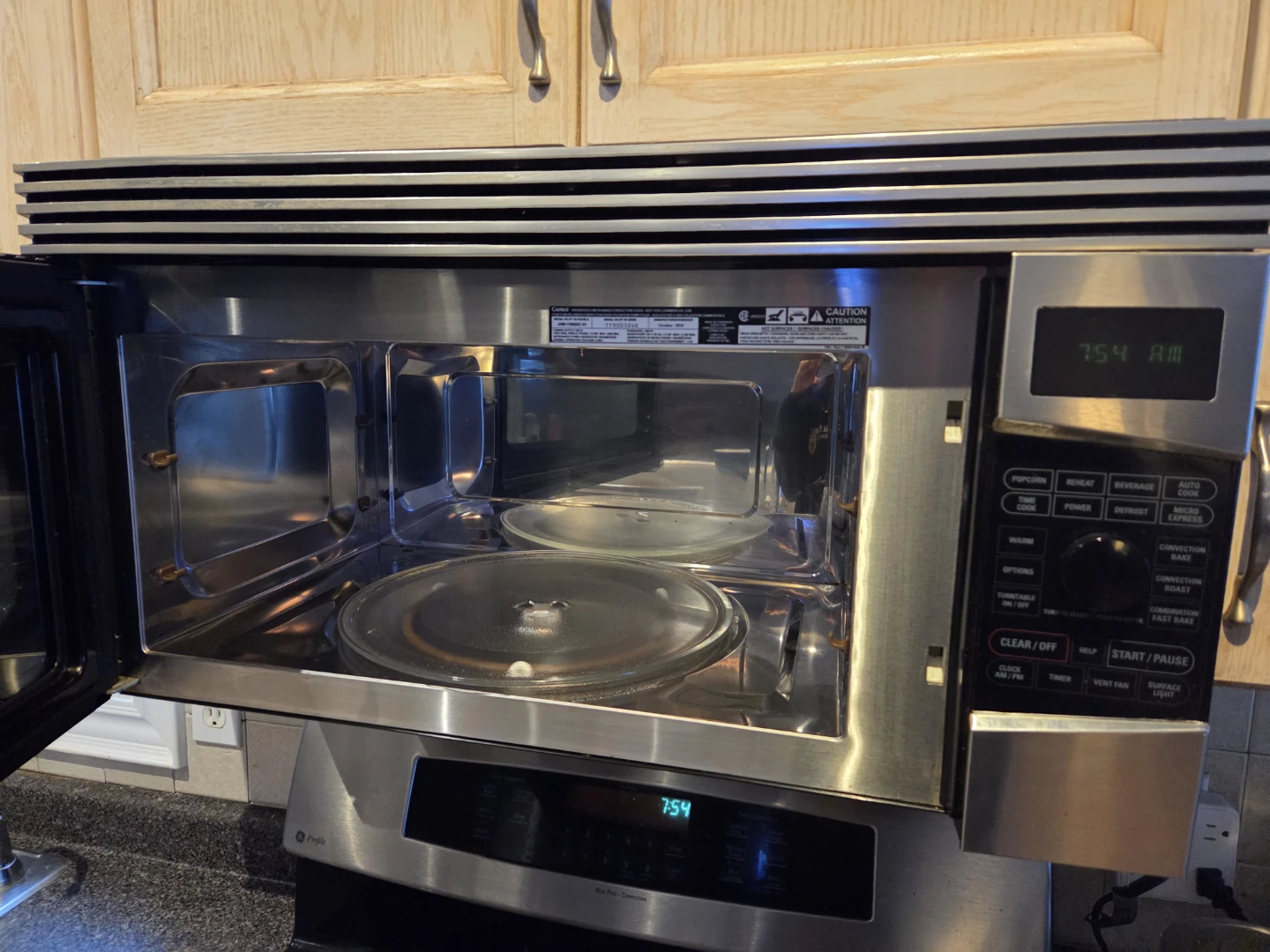 GE Profile above range Convention Oven and microwave - photo 2