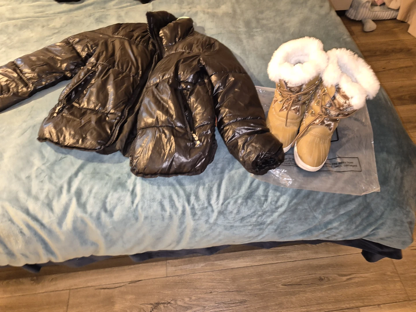Puffer Jacket and Fur-Lined Boots