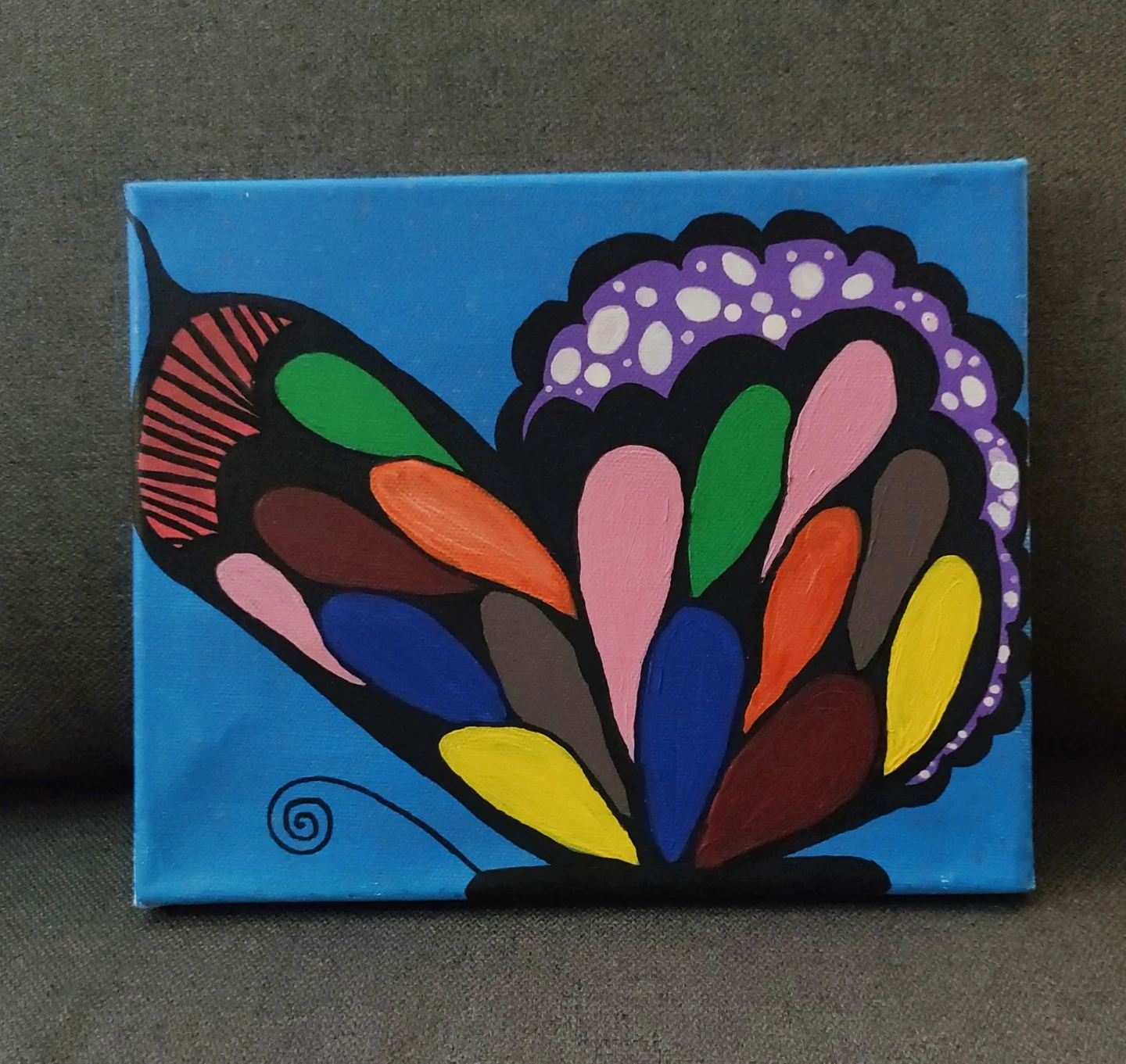 Hand-painted Butterfly Canvas Art