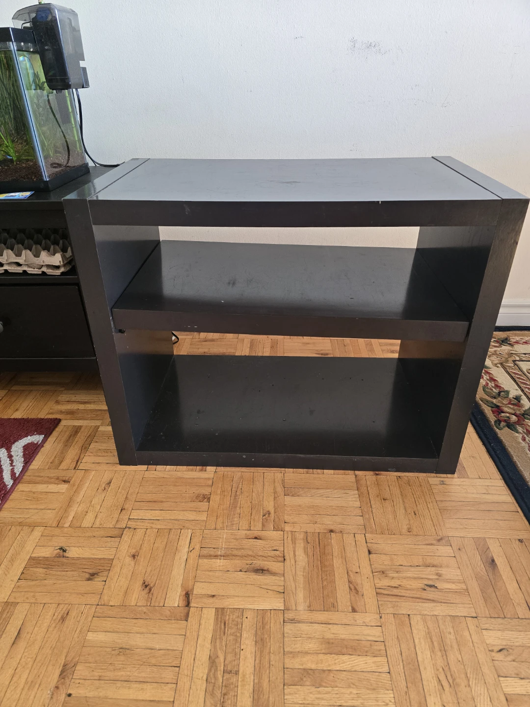 Black Two-Tier Shelf Unit