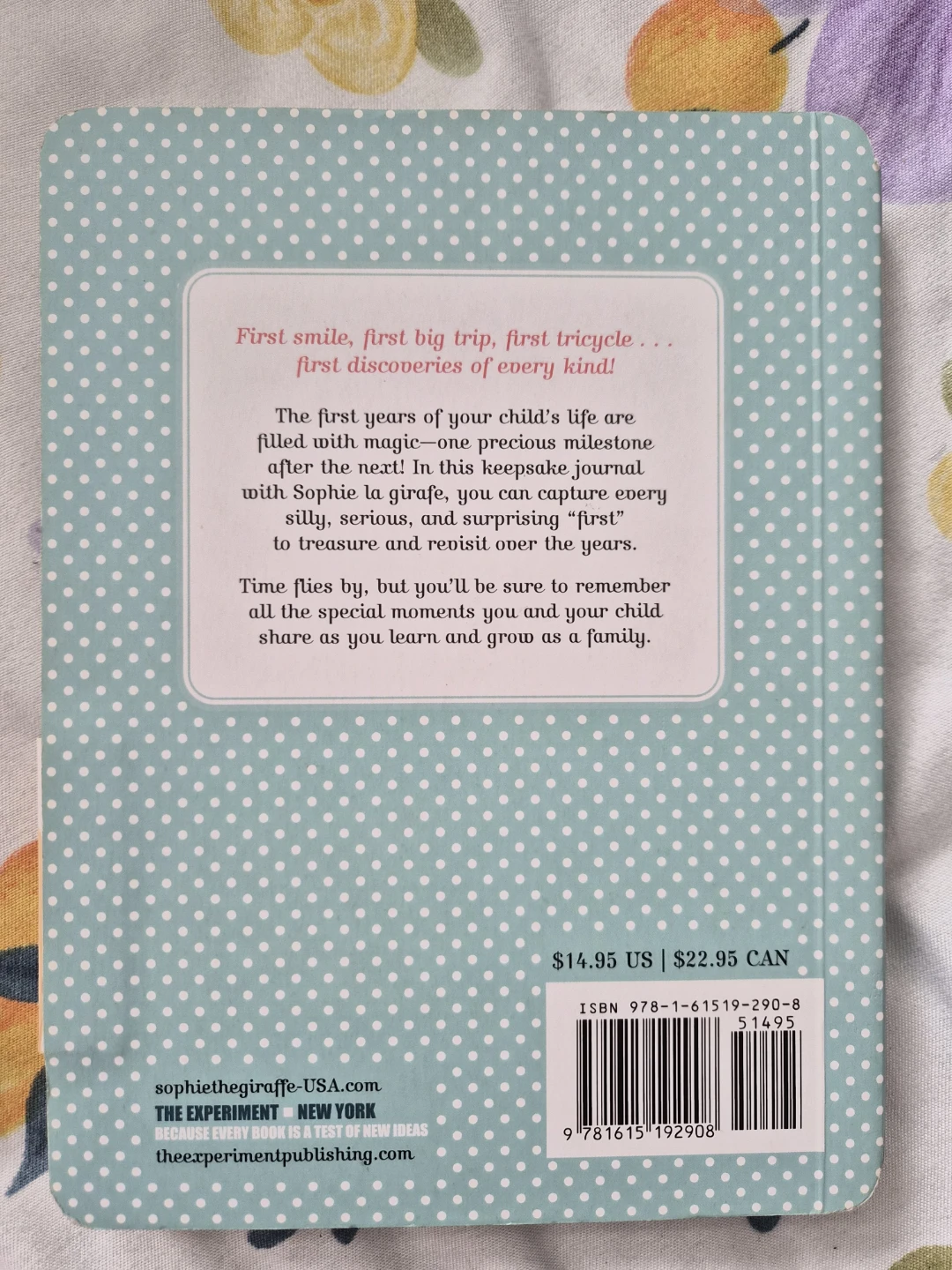 Sophie la girafe My Book of Firsts Keepsake Journal - photo 2