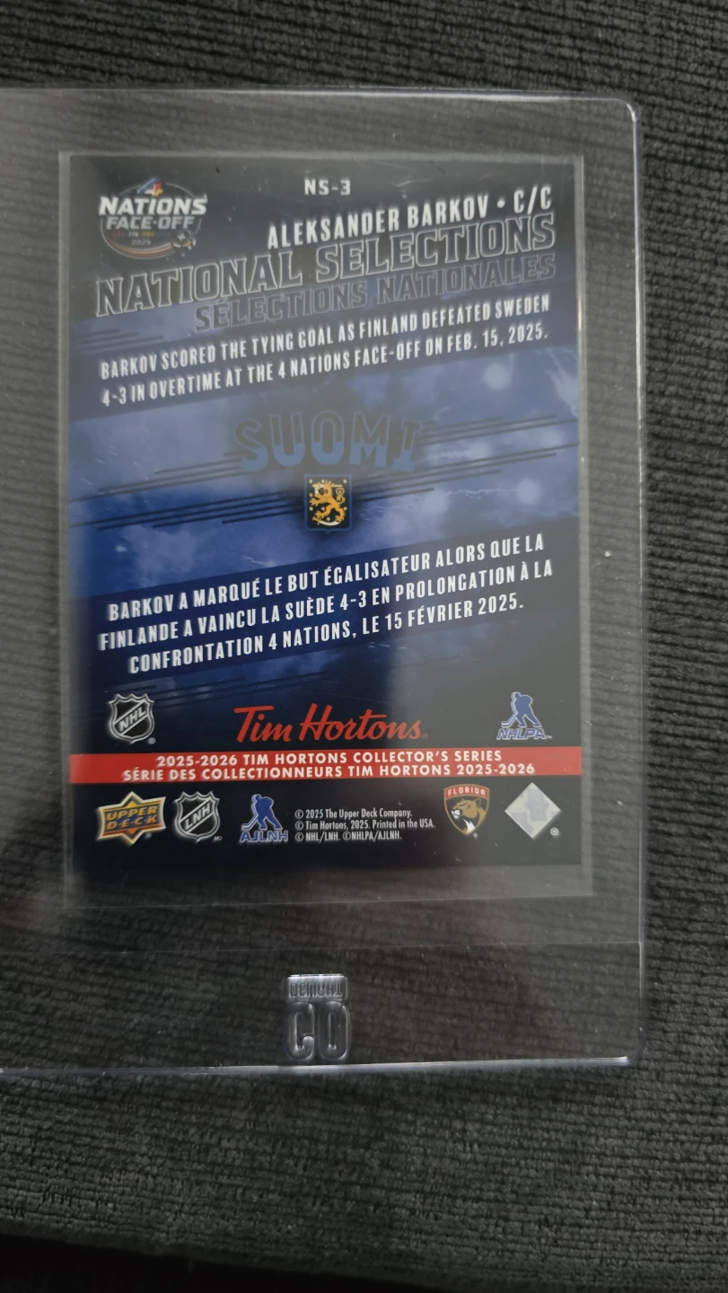 Aleksander Barkov National Selections Trading Card - photo 2