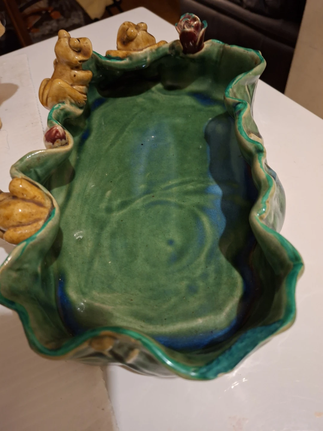 ❤️Ceramic Frog and Rose Decorative Bowl - photo 3