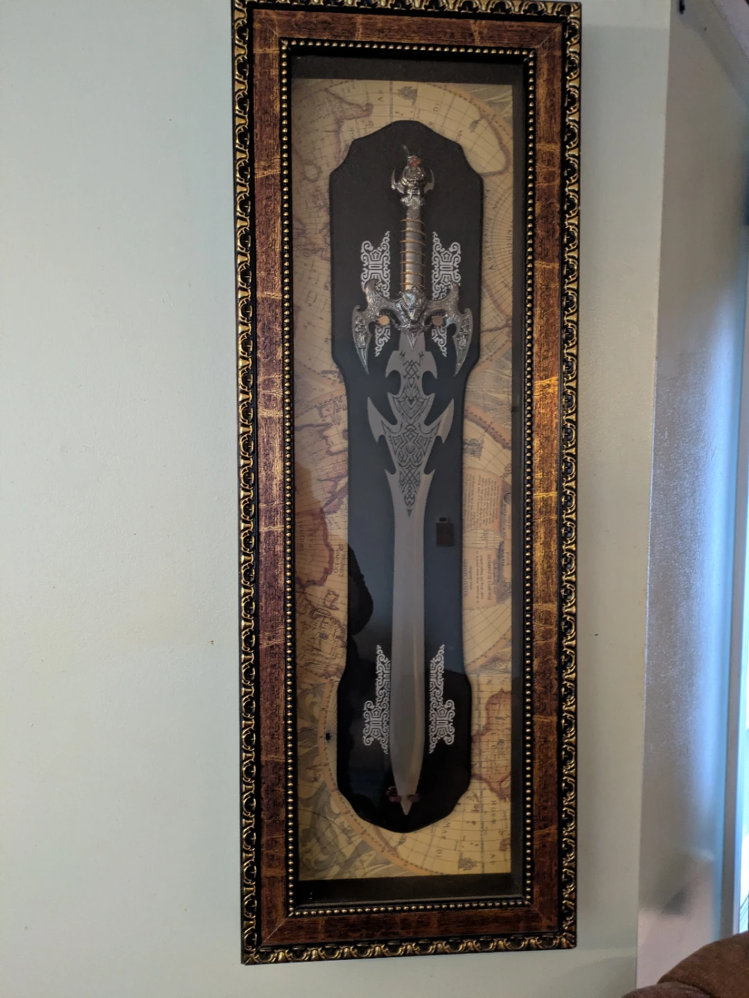 Decorative Display Sword in Framed Shadow Box