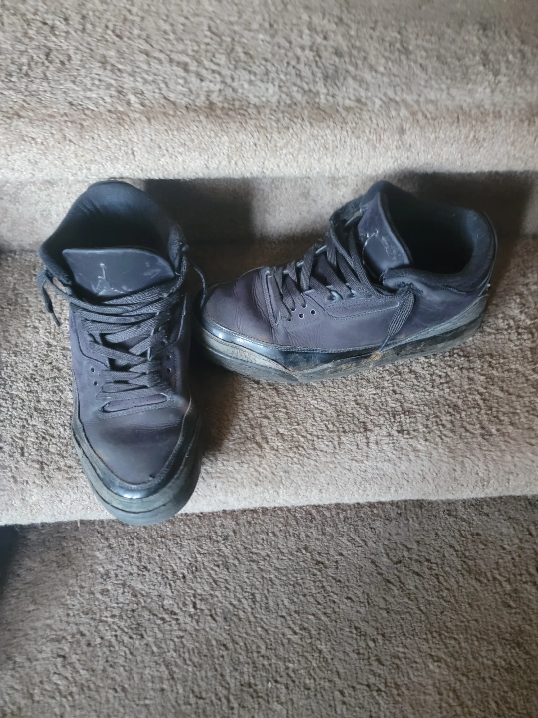 Air Jordan 3 Sneakers black cat - photo 2