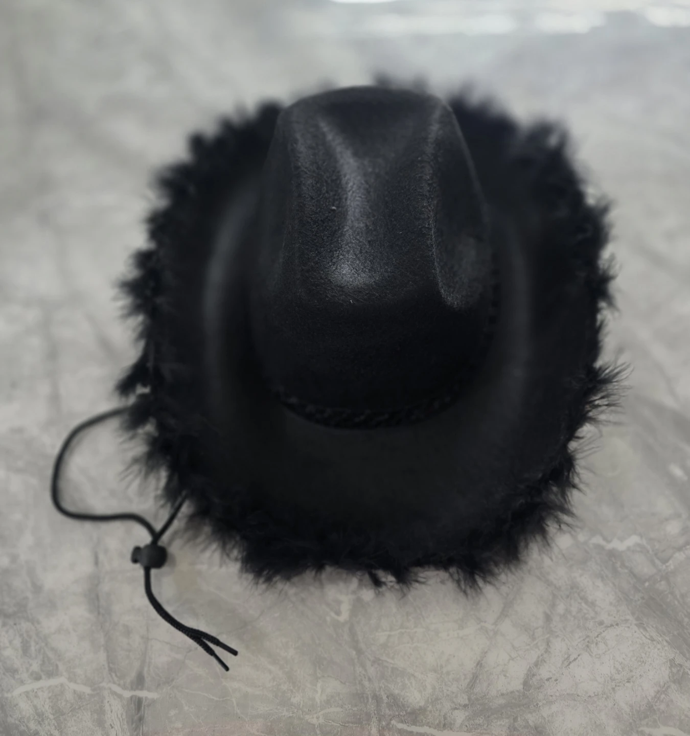 Black Feathered Cowboy Hat - photo 4