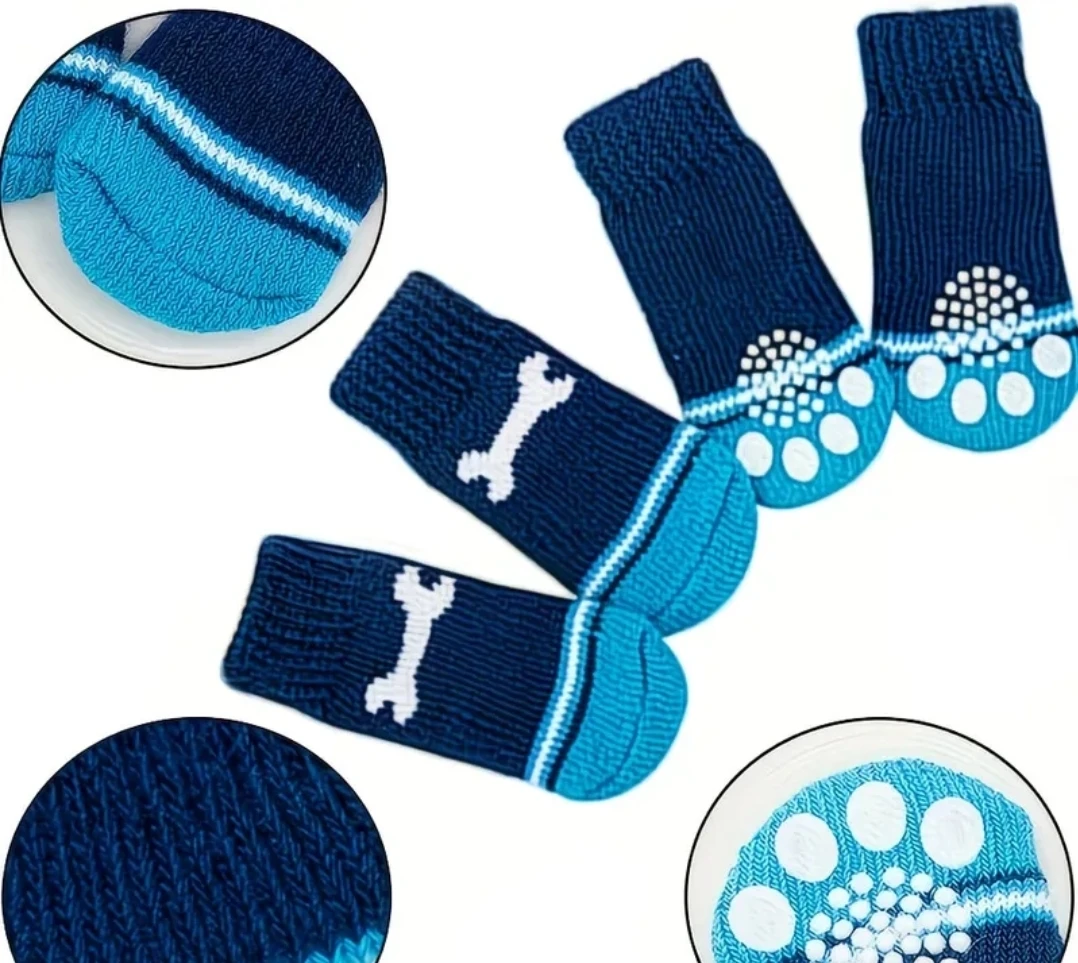 🐾 5 sets of Cute Dog Socks 🐾 (Medium, Non-Skid) - photo 3