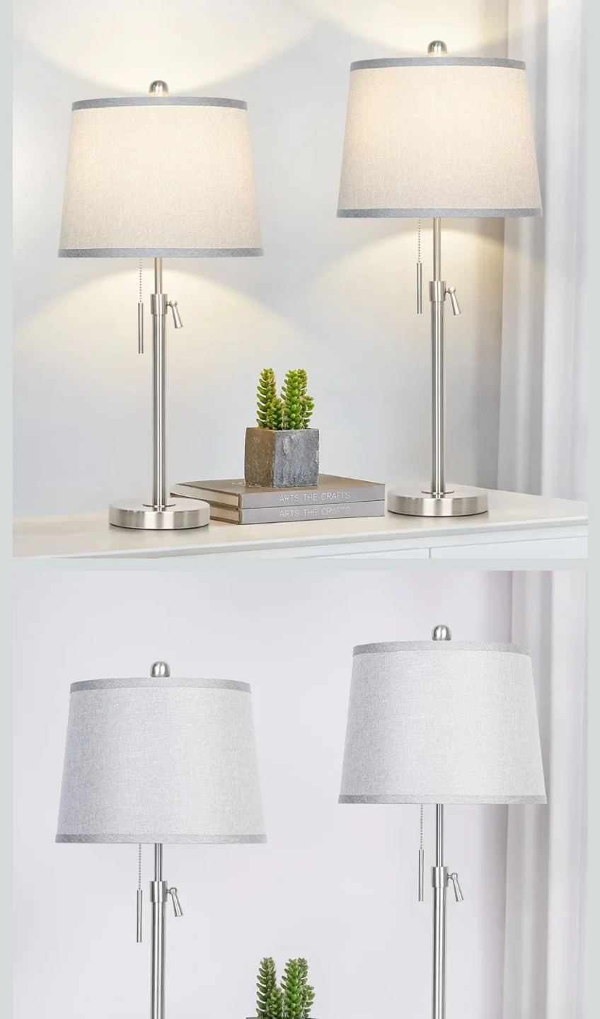 Adjustable Height 3-Way Dimmable LED Table Lamp