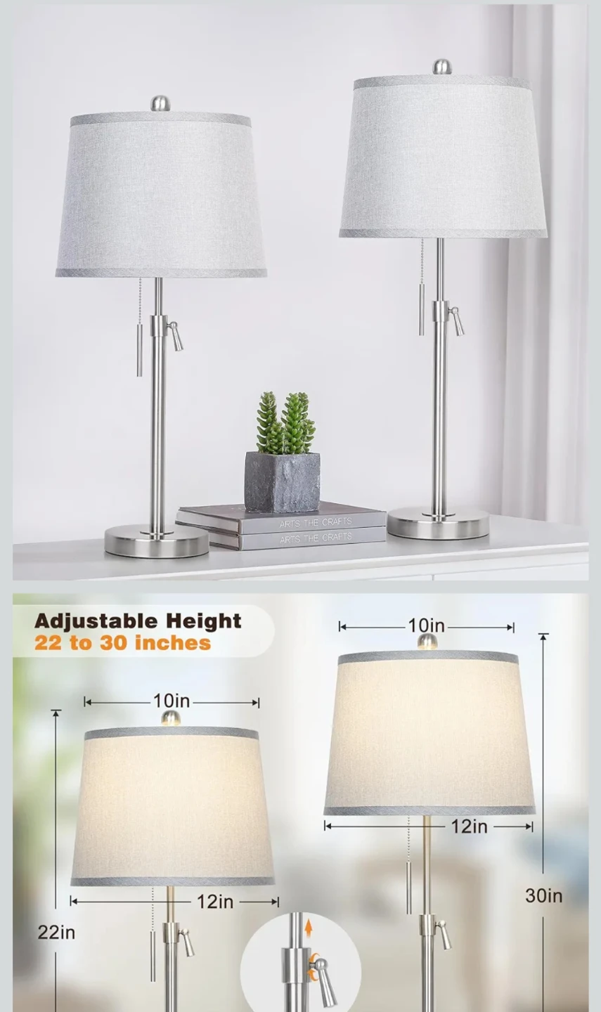 Adjustable Height 3-Way Dimmable LED Table Lamp - photo 2