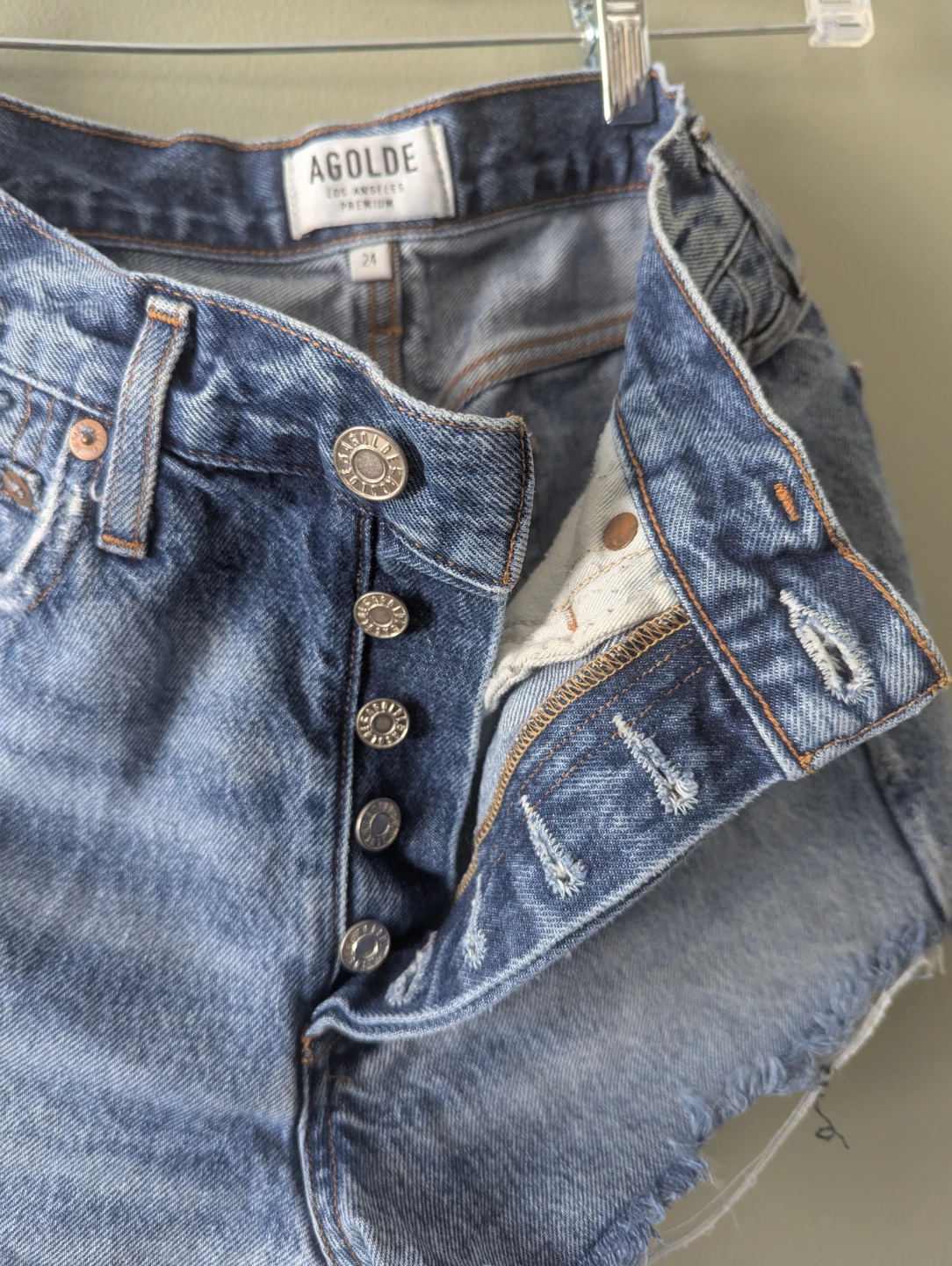 AGOLDE Denim Shorts Size 24 - photo 4