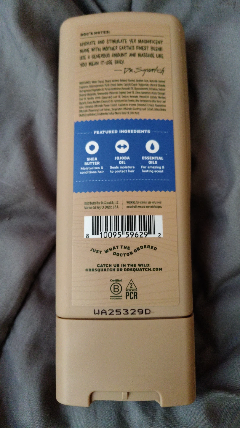 Dr. Squatch Men's Natural Conditioner - Fresh Falls - photo 2