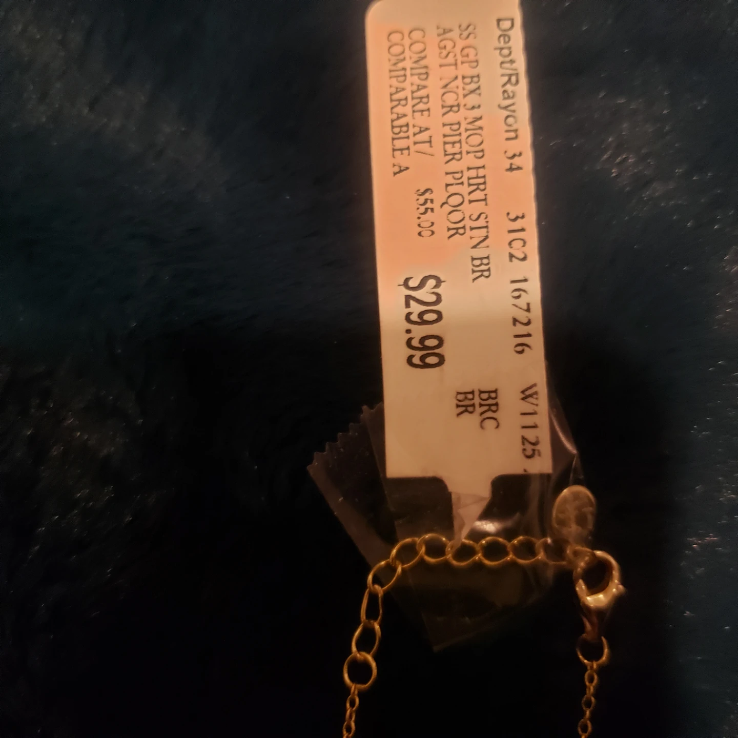 Gold-tone Bracelet with Heart Charms - photo 5