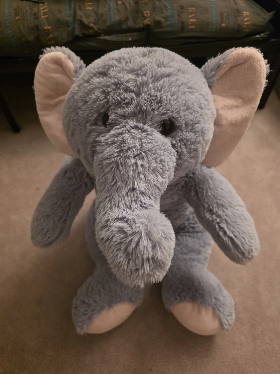 Large Grey Stuffed Elephant Plush Toy
