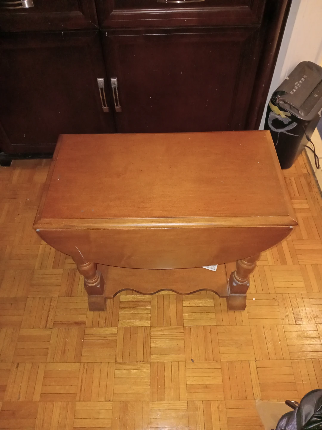 Wooden Side Table with Drop Leaves - photo 2
