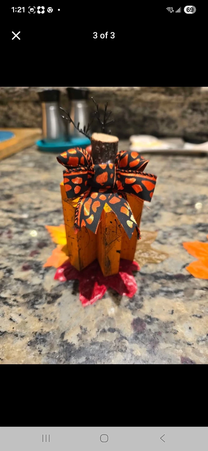 Wooden Fall Decor Pumpkin - photo 3