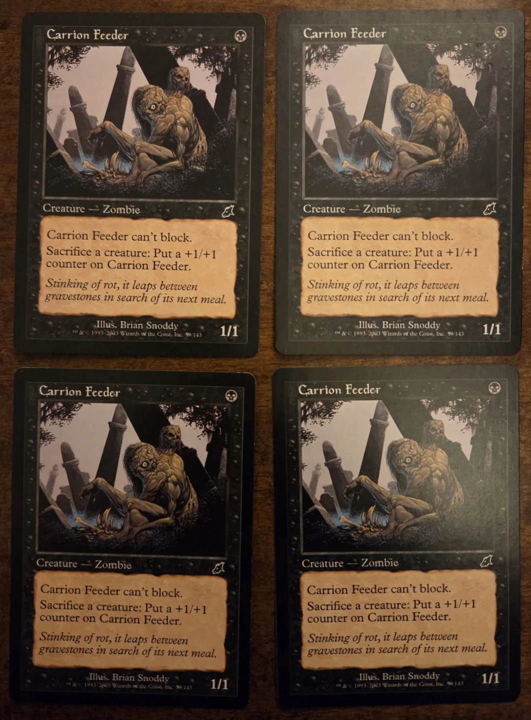 Carrion Feeder x4 Magic The Gathering Card
