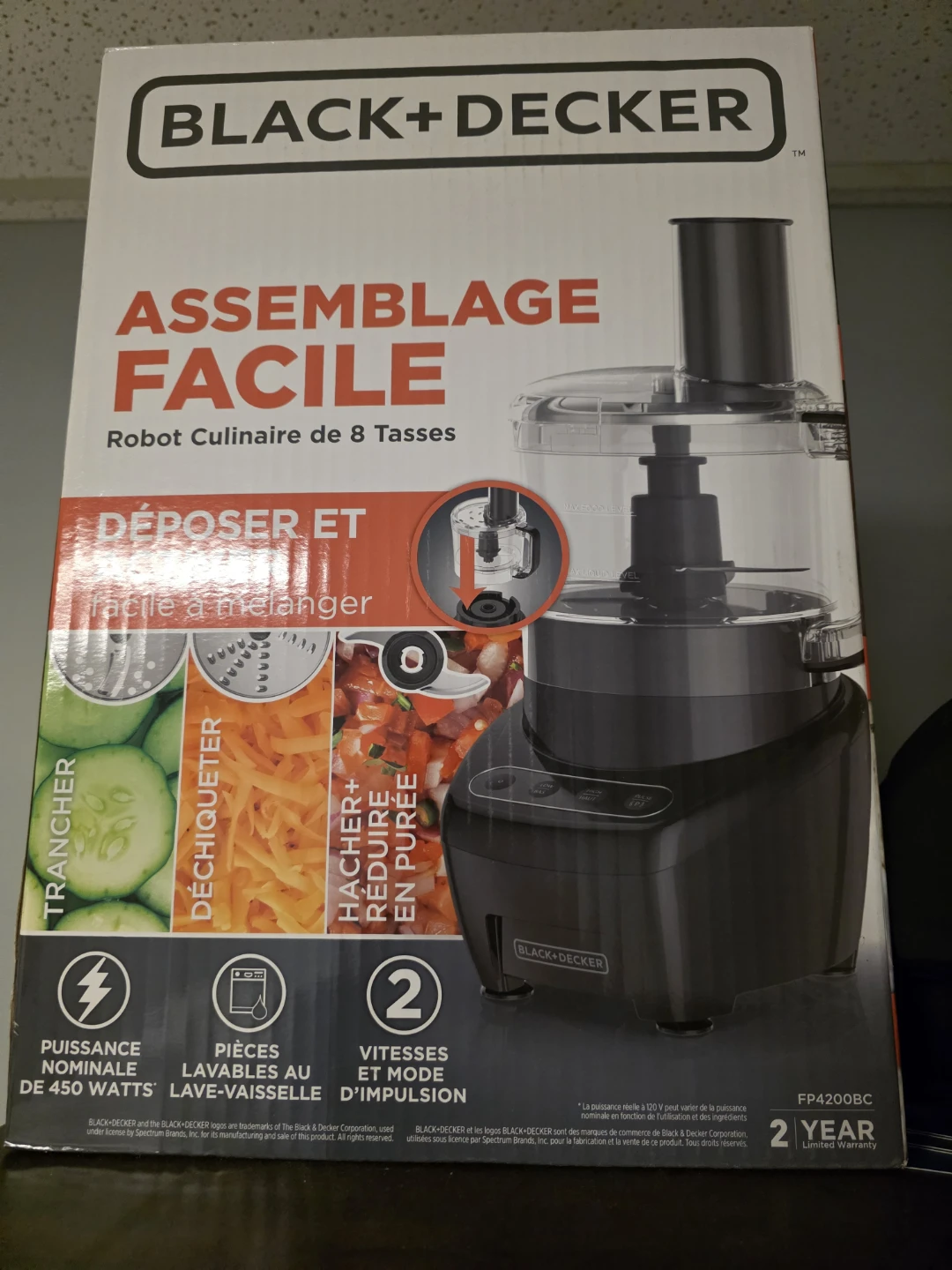 BLACK+DECKER 8-Cup Food Processor