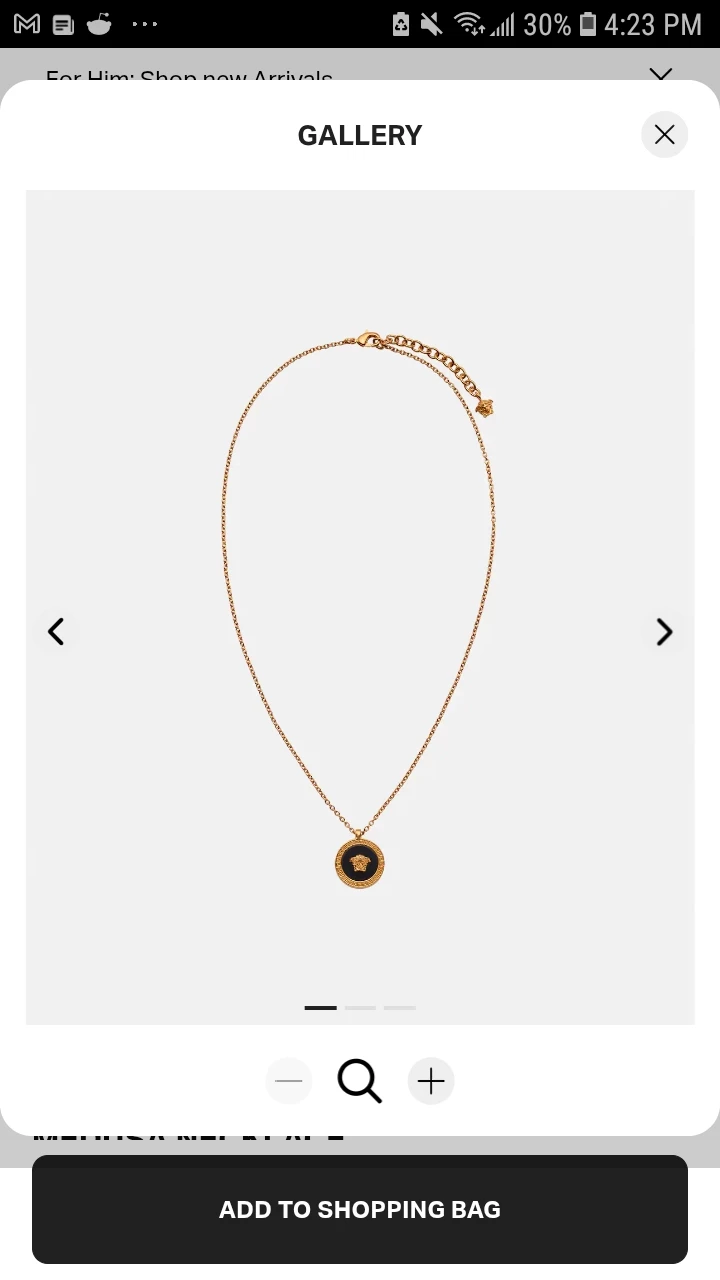 Versace Medusa Necklace Gold Black - photo 4