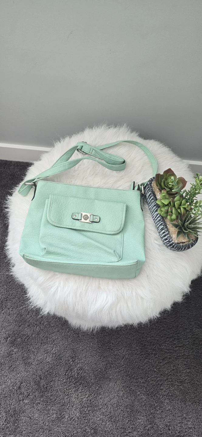 Light Green/ Aqua Crossbody Purse