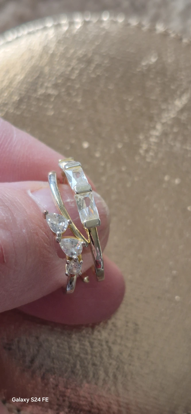 2 stainless steel  rings , - photo 2