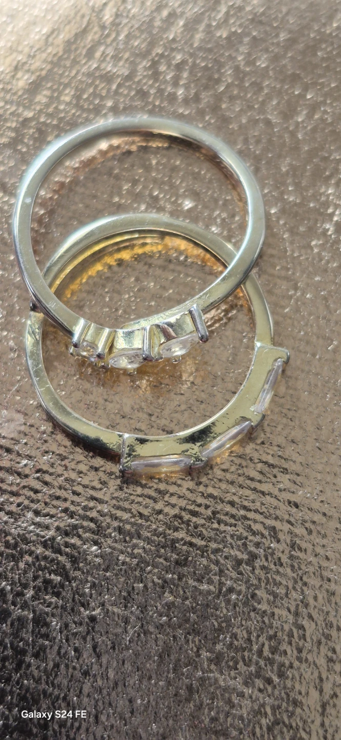 2 stainless steel  rings , - photo 3
