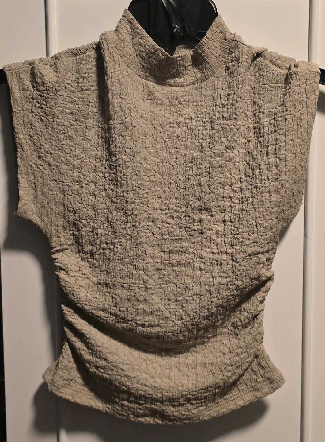 Women's Size S Textured Mock Neck Top