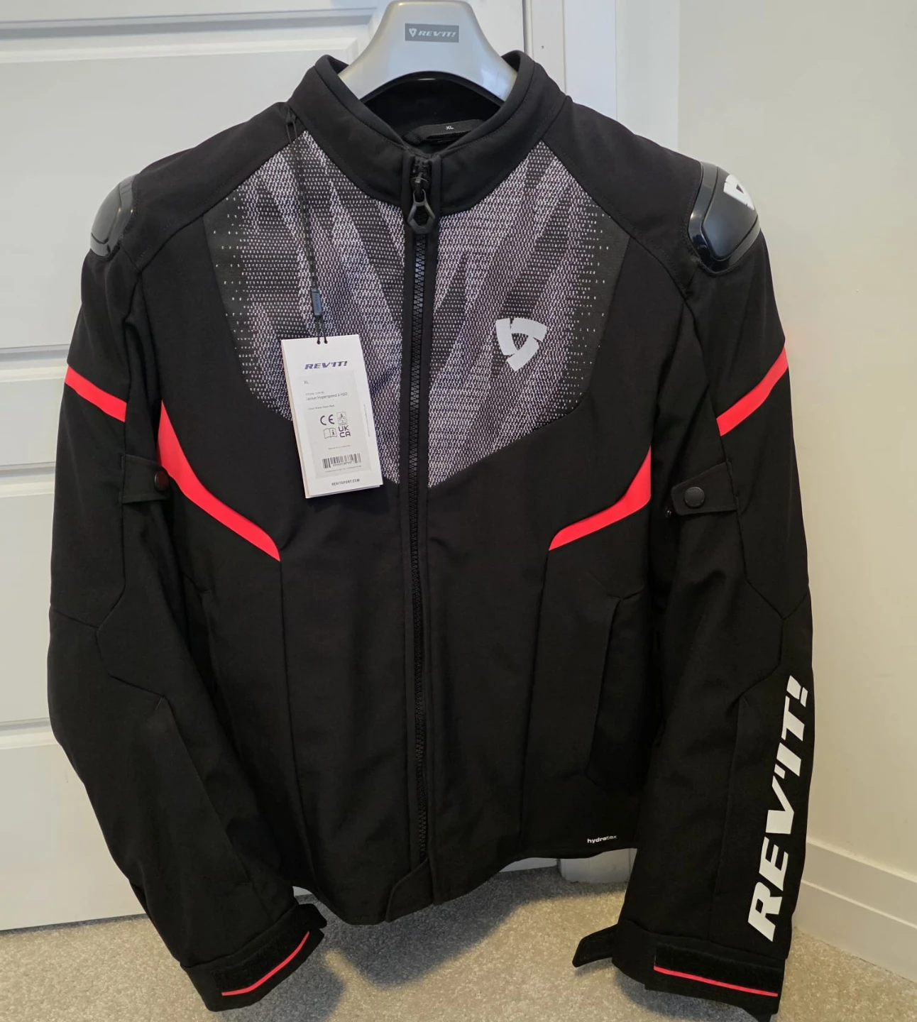 REV'IT! Jacket Hyperspeed 2 H2O XL Black-Neon Red