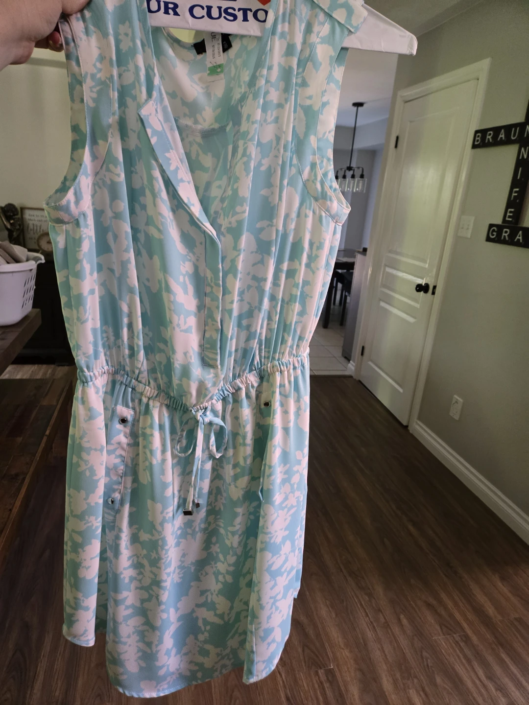 Dynamite Blue Floral Dress - Size Medium