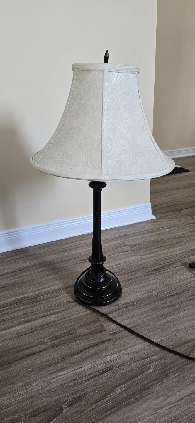 Black and Cream Table Lamp - photo 2