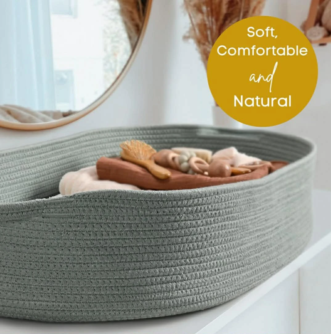 PeraBella Cotton Rope Bassinet/Co-Sleeper Basket