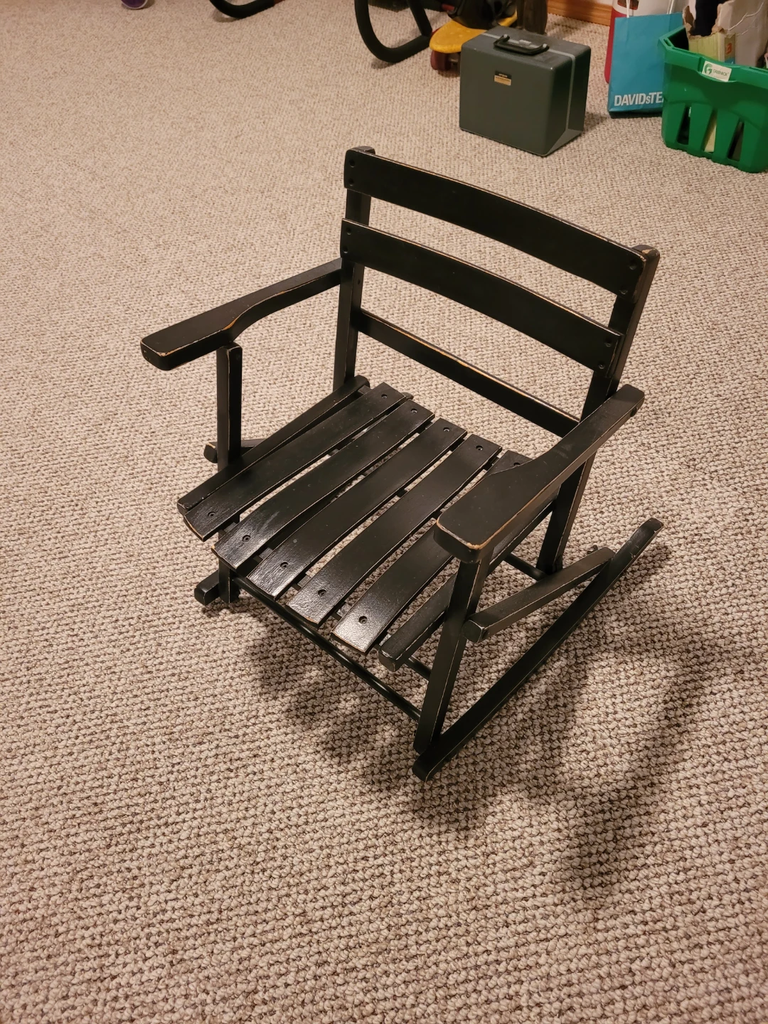 Black Wooden Rocking Chair
