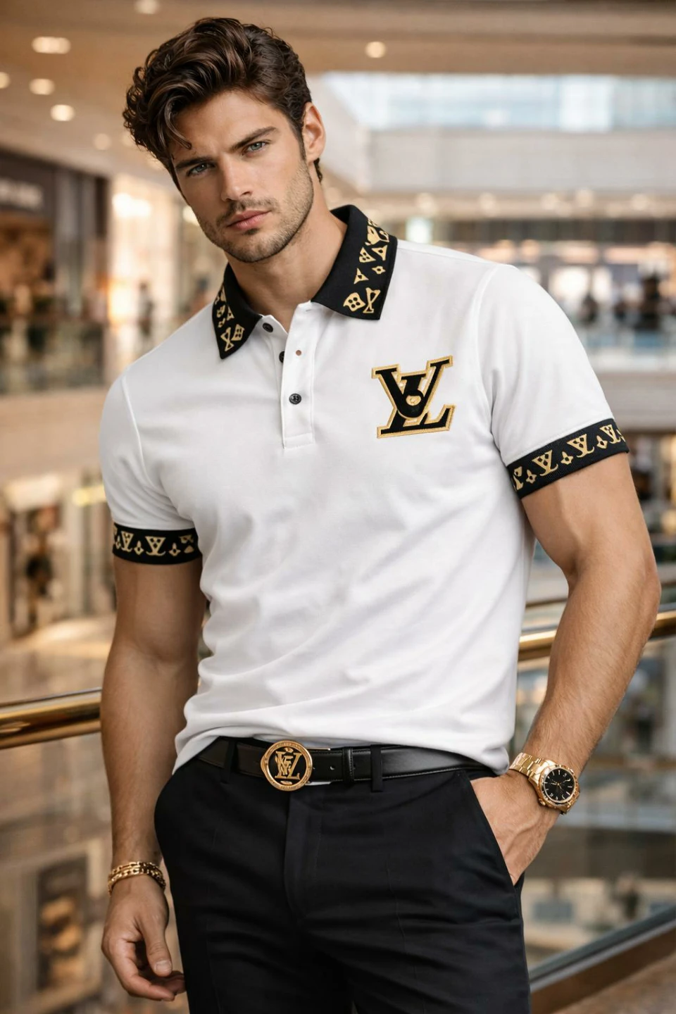 Louis Vuitton Monogram Polo Shirt size  L and XL