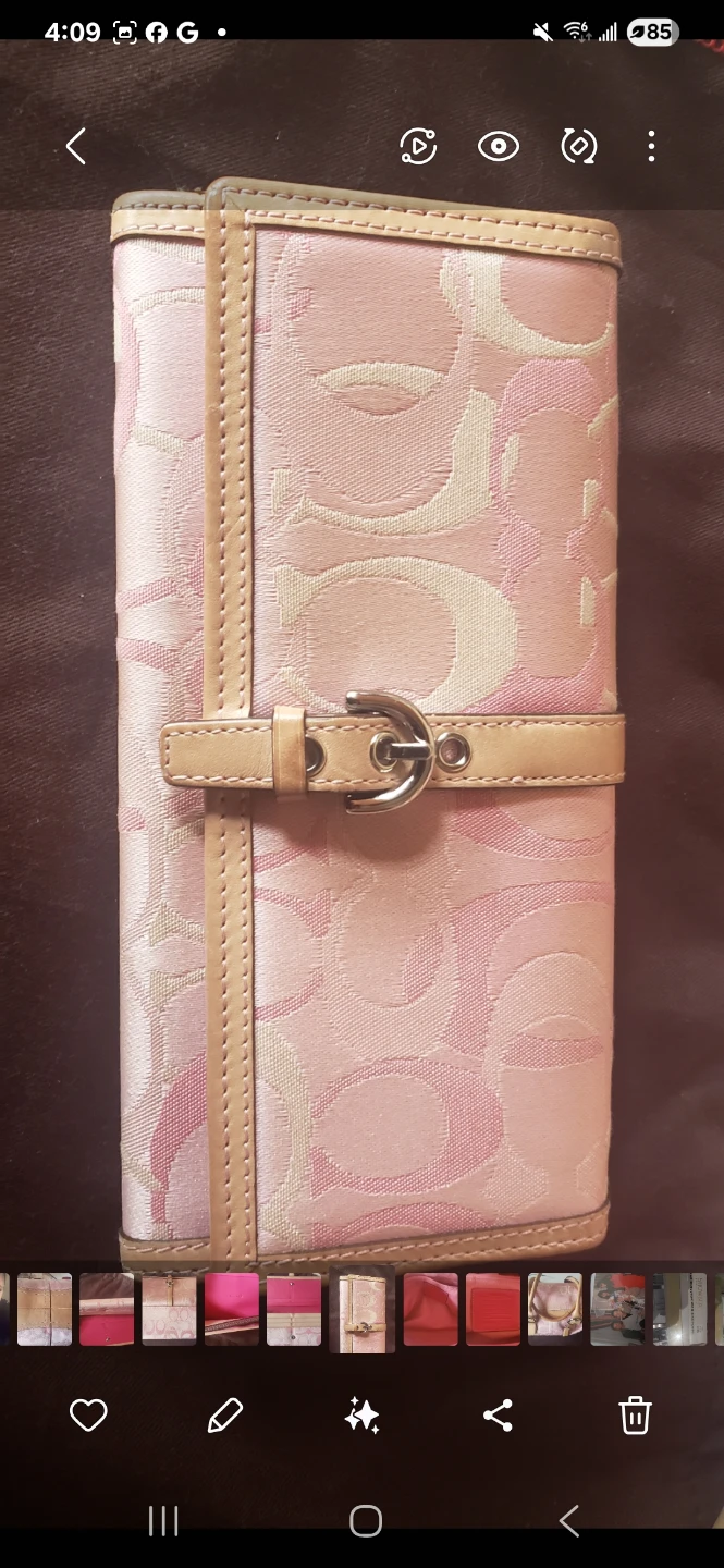 Coach Pink Signature C Monogram Wallet - photo 4