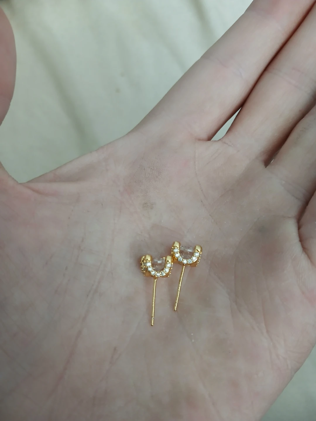 18K Gold Plated 925 Silver And Moissanite 4 Prong Stud Earrings - photo 5