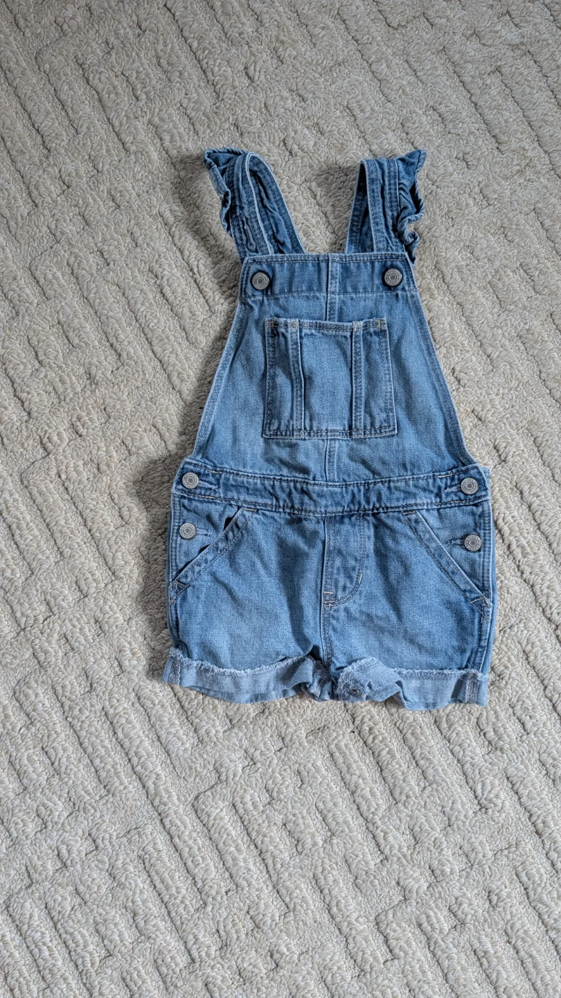 GAP Denim Overalls Shorts Toddler 4 Years
