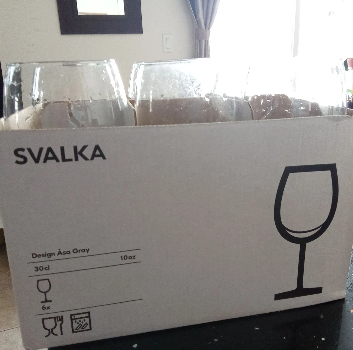 IKEA SVALKA Wine Glasses (Set of 6)