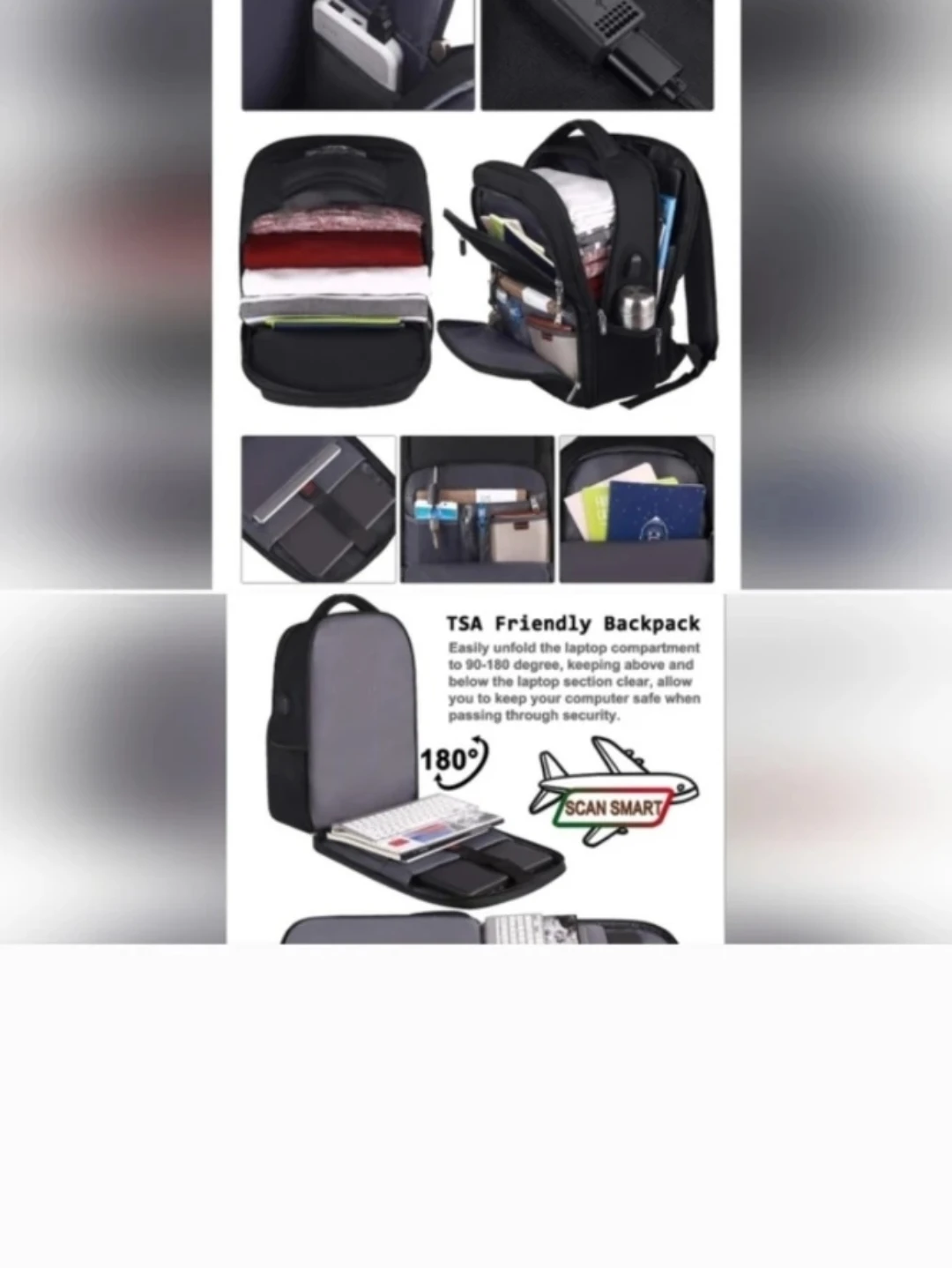 NEW🧡 BACKPACK RFID ID PROTECT BUILT IN, BLACK, Bruno Cavali - photo 3