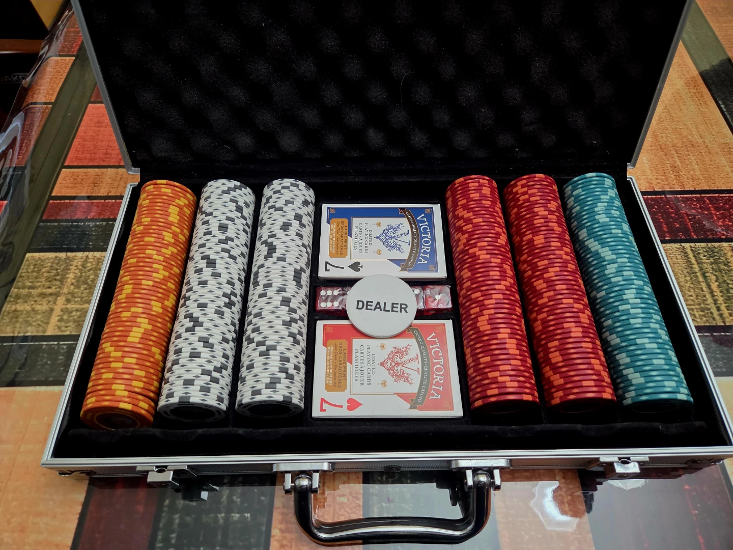 Poker Chip Set with Case and Cards