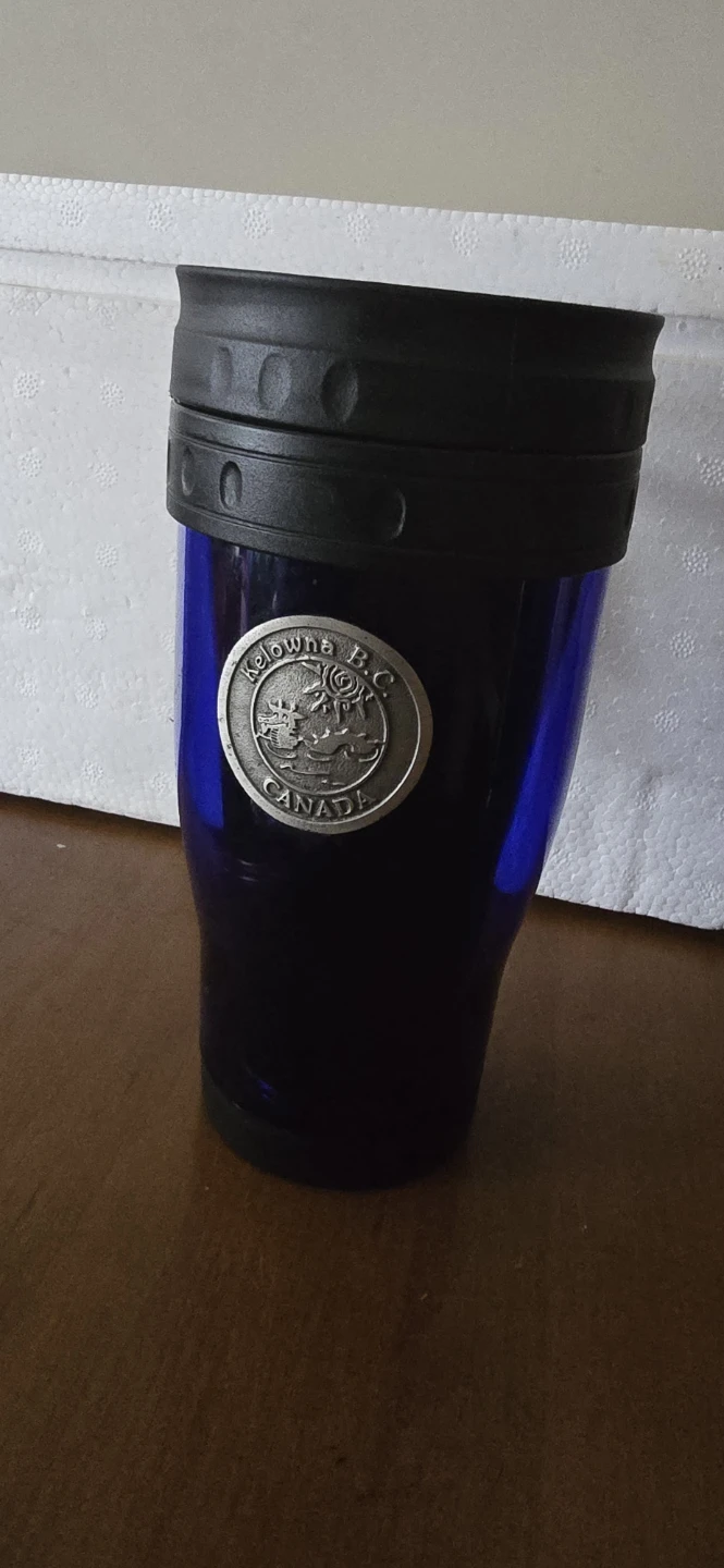 Blue Kelowna B.C. Canada Travel Mug with Handle - photo 2