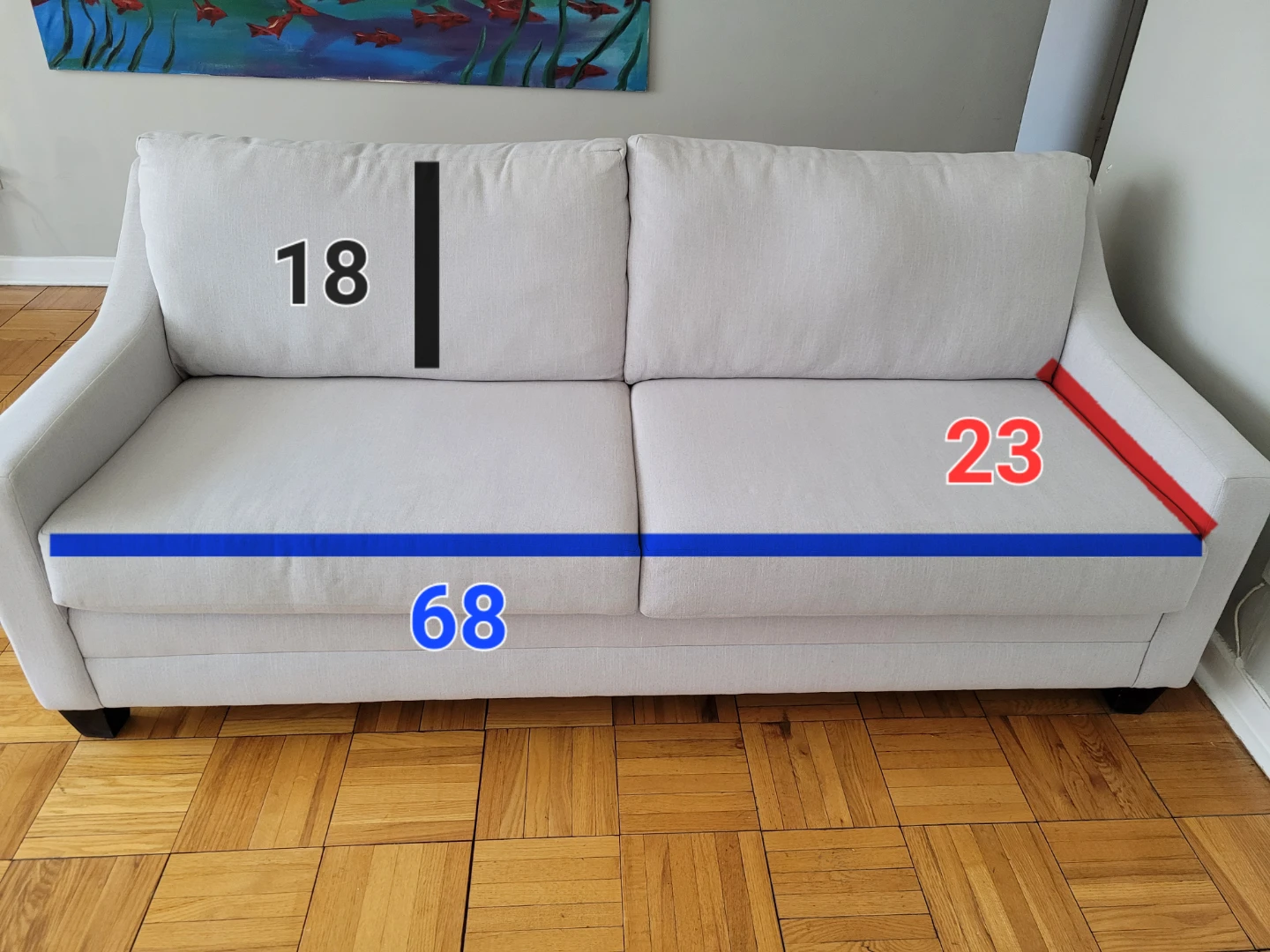 Light Grey Sofa | In-house pick up Only** - photo 3