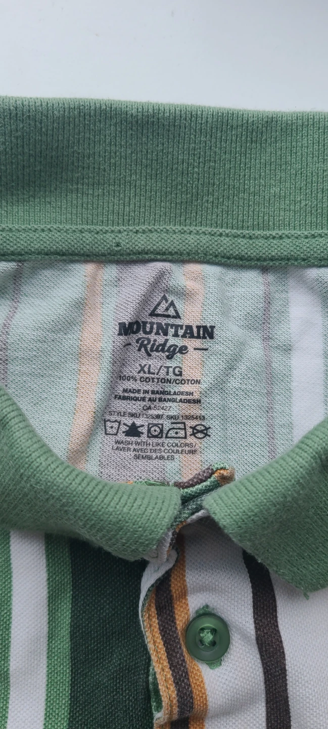 Mountain Ridge Striped Polo Shirt XL - photo 2