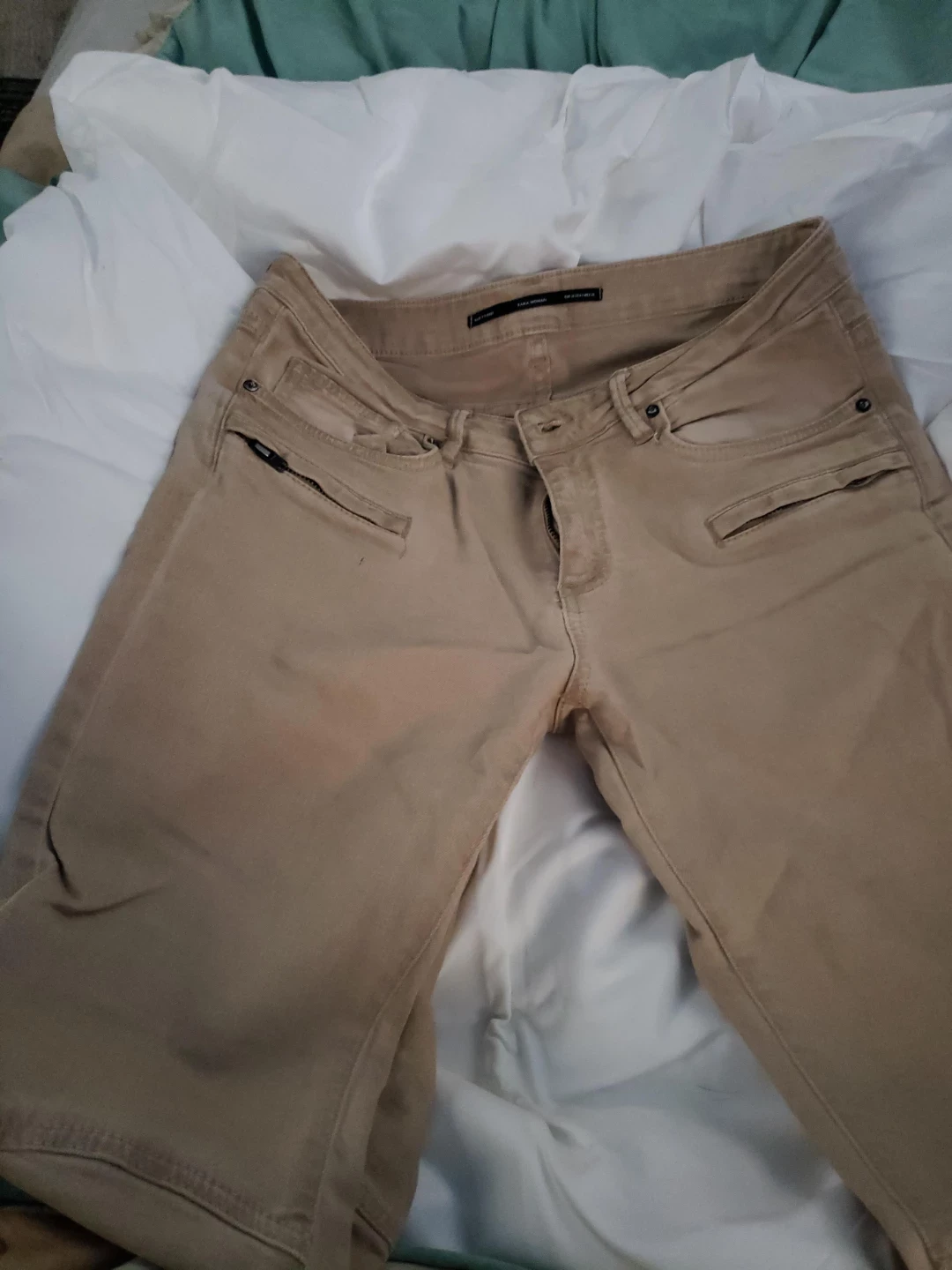 Zara Woman Khaki Pants - Size 4 - photo 2