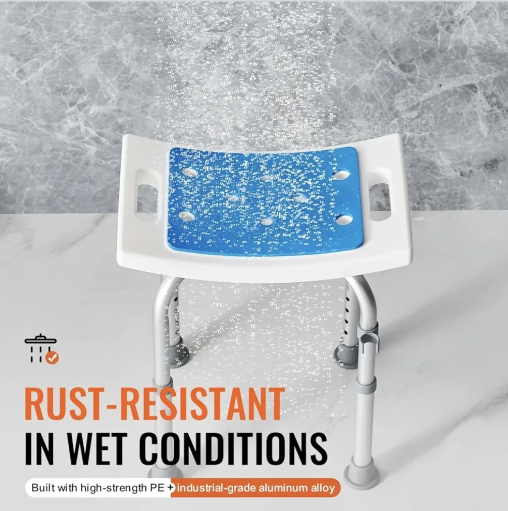 🏆 Adjustable Shower Chair with Handheld Shower Holder - photo 2