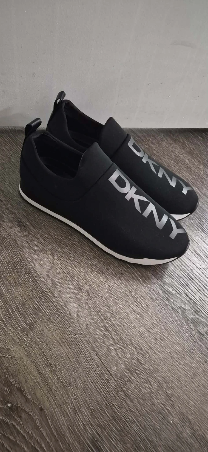 DKNY Black Slip-On Sneakers Size 9.5